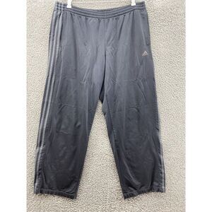 Adidas Jogger Sweatpant Men L Polyester Black Gym Workout Training Athletic READ